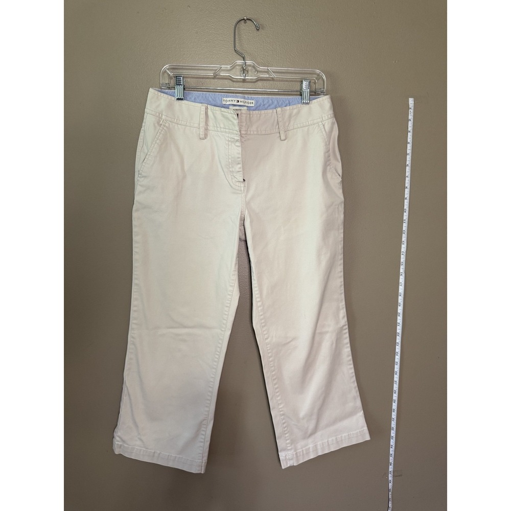Tommy Hilfiger Janie Fit Chino Capri Pants Beige Y2K Size 8 364602-11/05